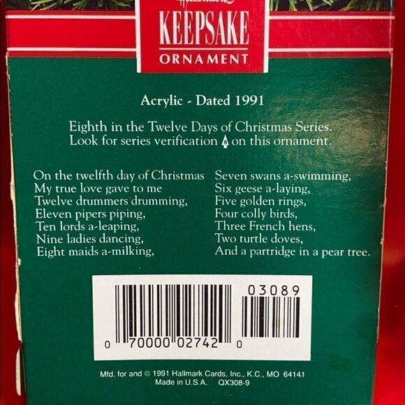 Hallmark #8 in series Twelve days of Christmas - Picture 7 of 11